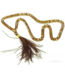 Crystal Tasbeeh (100 prayer beads) - Amber